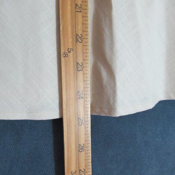 Axcess Skirt Women 14 Beige Embroidered Floral A Line Flowy Preppy Rich Girl NWT - Picture 4 of 7